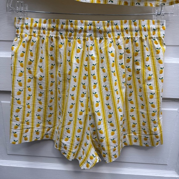 Tie Strap Pajama Short Set Show Me Your Mumu Womens Small Limoncello - Picture 9 of 13